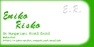 eniko risko business card
