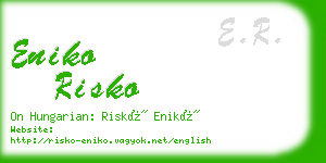 eniko risko business card